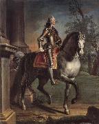 Joseph Highmore Equestrian portrait of King George II oil